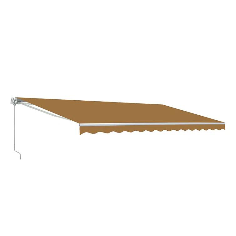 ALEKO Motorized Retractable Outdoor Awning with White Frame