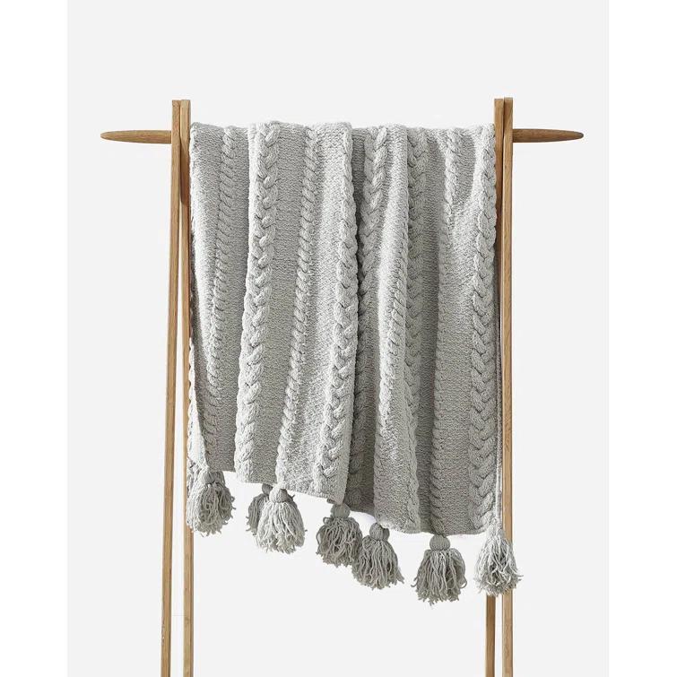Sunday Citizen Braided Pom Throw Blanket