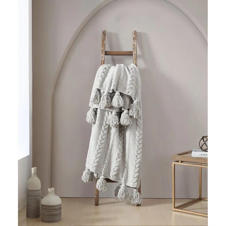 Sunday Citizen Braided Pom Throw Blanket