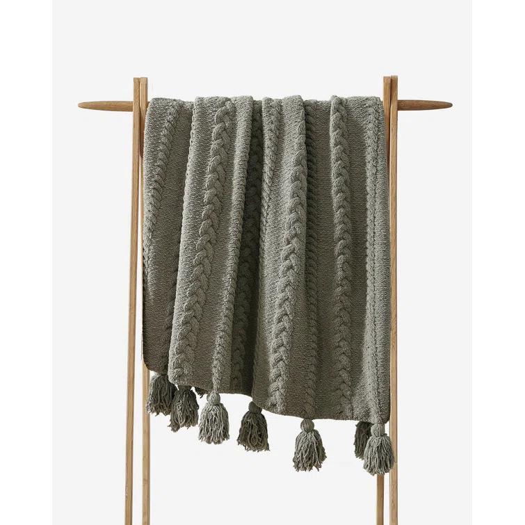 Sunday Citizen Braided Pom Throw Blanket