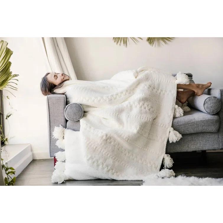 Sunday Citizen Braided Pom Throw Blanket
