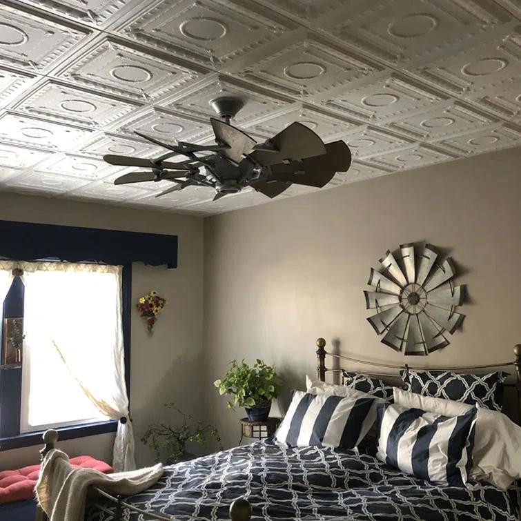 Romanesque Wreath 1.6 ft. x 1.6 ft. Polystyrene Glue-up Ceiling Tile
