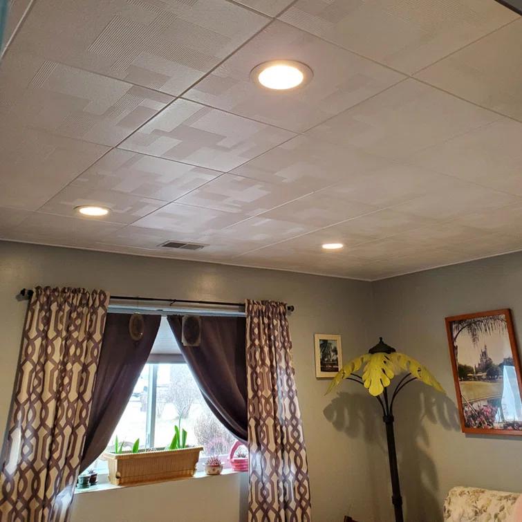 Vectors 1.6 ft. x 1.6 ft. Polystyrene Glue-up Ceiling Tile