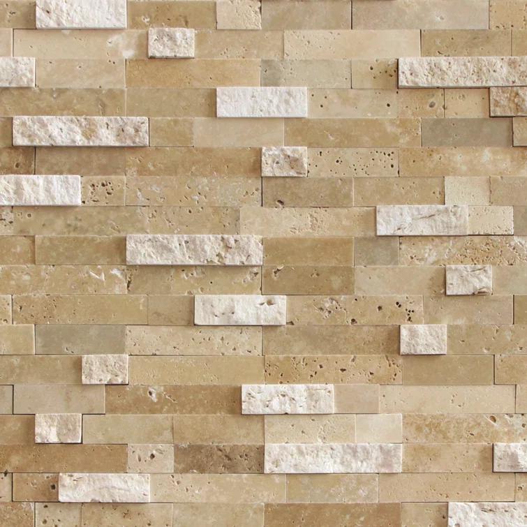3D 11" x 12" Natural Stone Peel & Stick Mosaic Tile