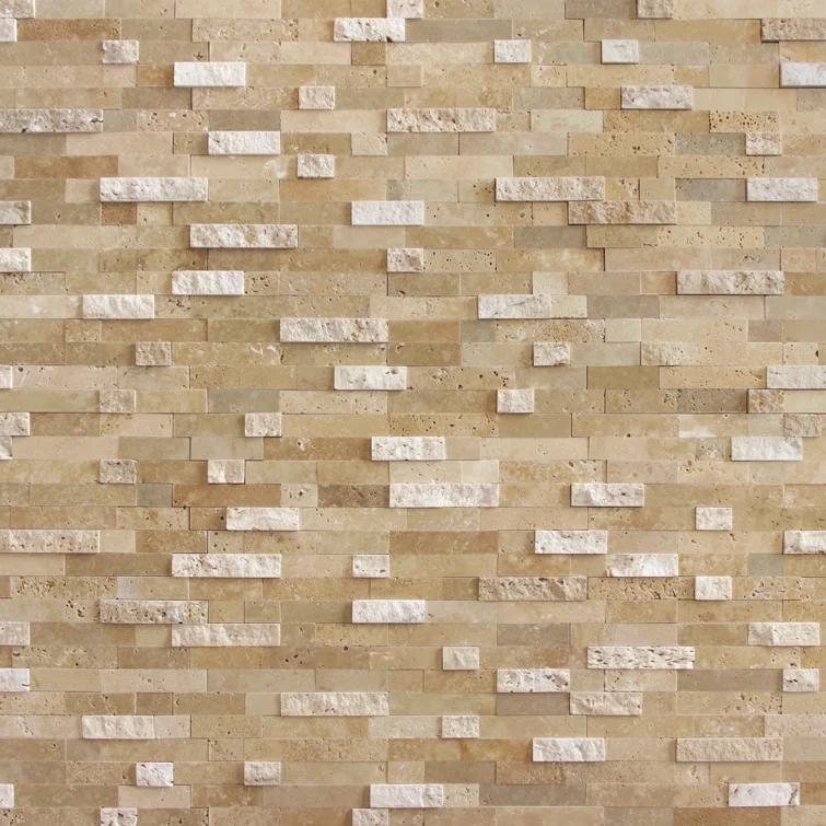 3D 11" x 12" Natural Stone Peel & Stick Mosaic Tile