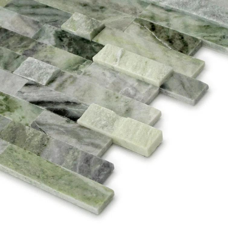 3D 11" x 12" Natural Stone Peel & Stick Mosaic Tile
