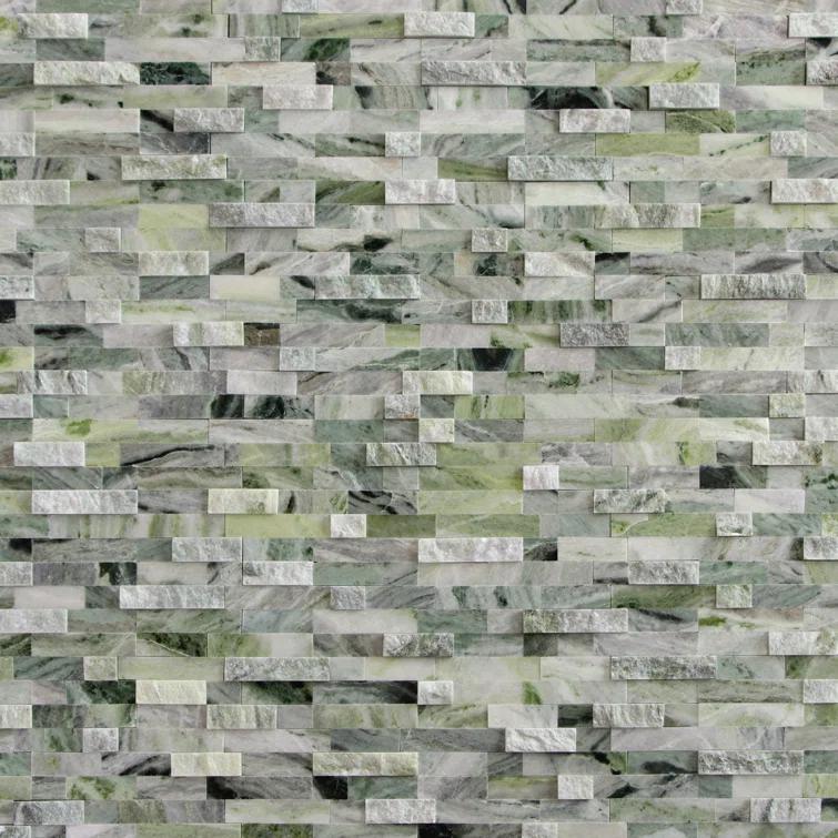 3D 11" x 12" Natural Stone Peel & Stick Mosaic Tile
