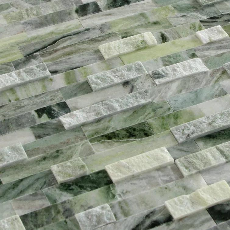 3D 11" x 12" Natural Stone Peel & Stick Mosaic Tile