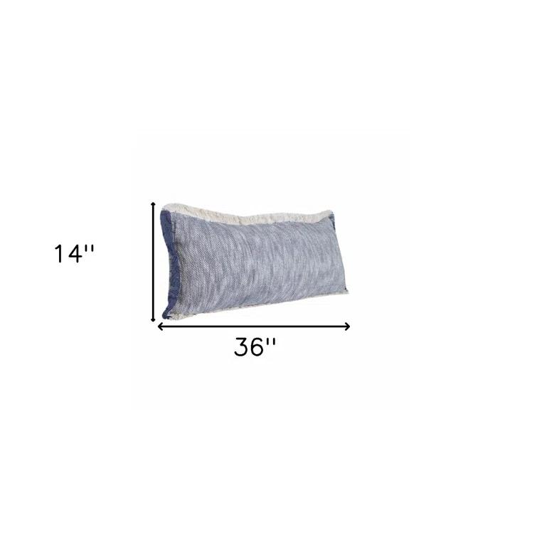 14" X 36" 100% Cotton Geometric Zippered Pillow
