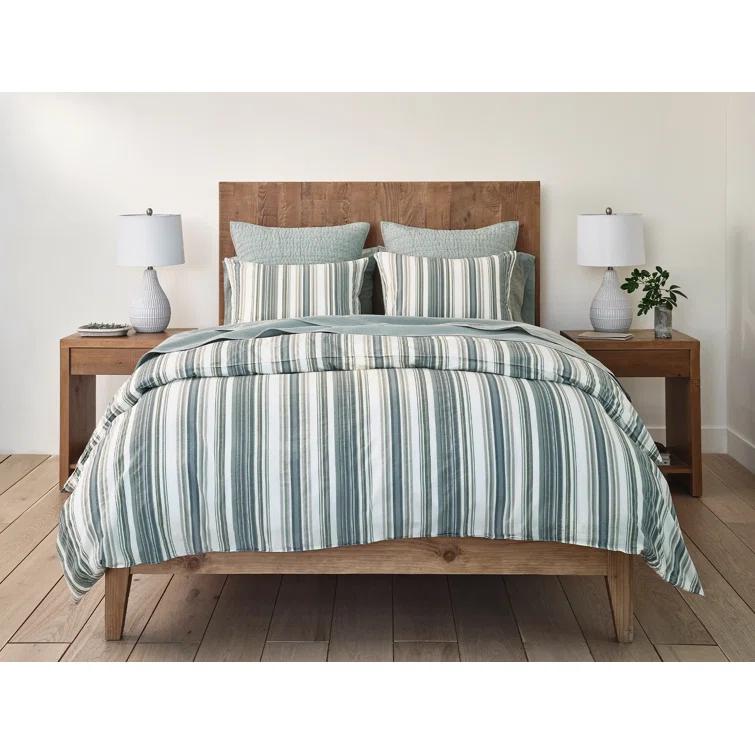 Coastal Organic Duvet Cover Shoreside Stripe