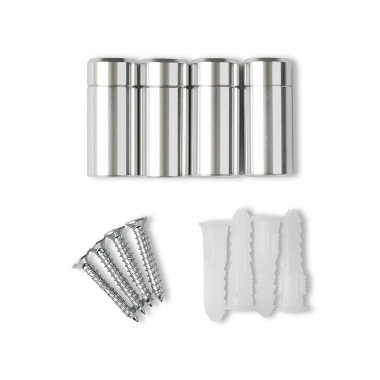 Wexel Art 1-Inch Standard Wall Mounts Grade Acrylic Floating Frames, Silver (Pack Of 4)