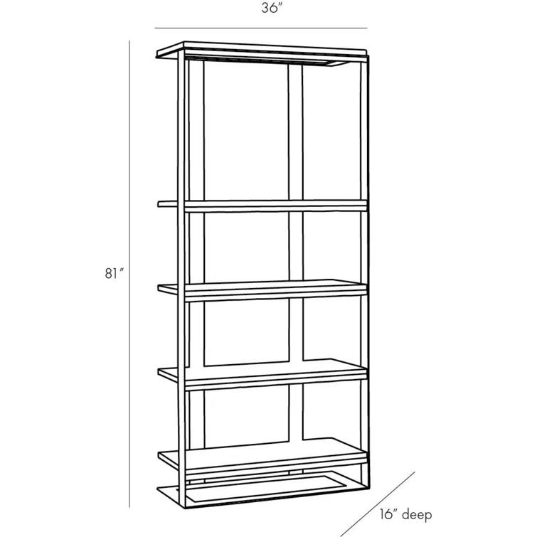 Gray Wood and Iron Industrial Bookshelf