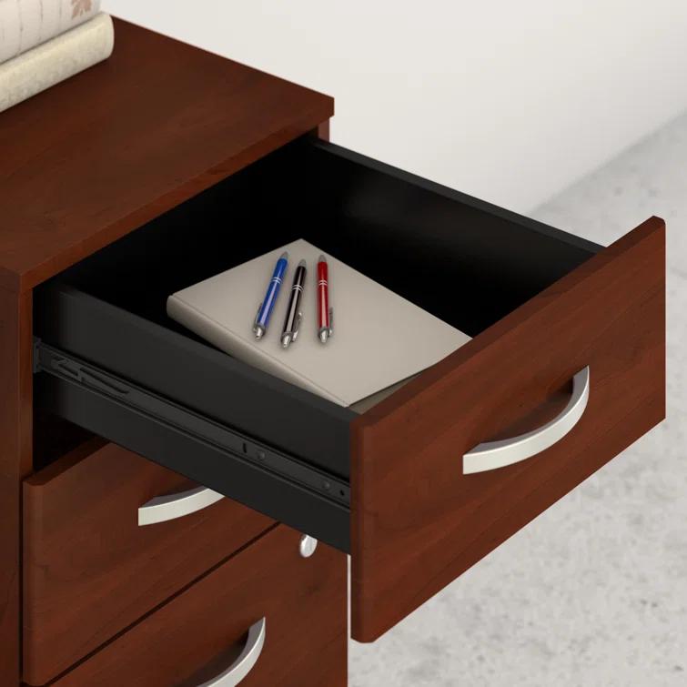 Studio C Executive Office Desk with Mobile File Cabinet
