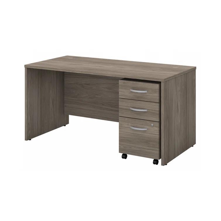 Studio C Executive Office Desk with Mobile File Cabinet