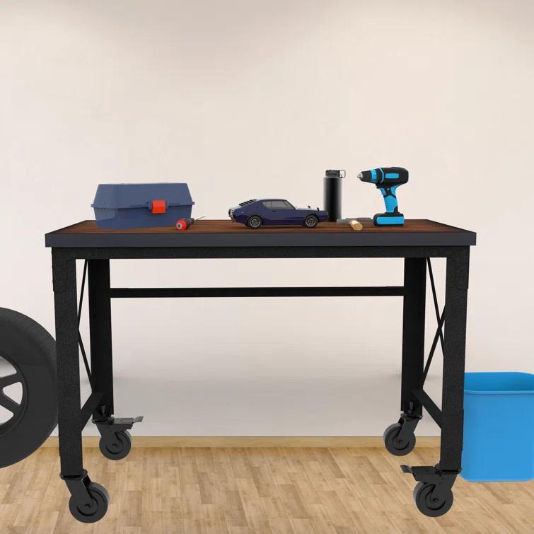 Duramax Building Products Solid Wood Top Metal Base Desk Shell