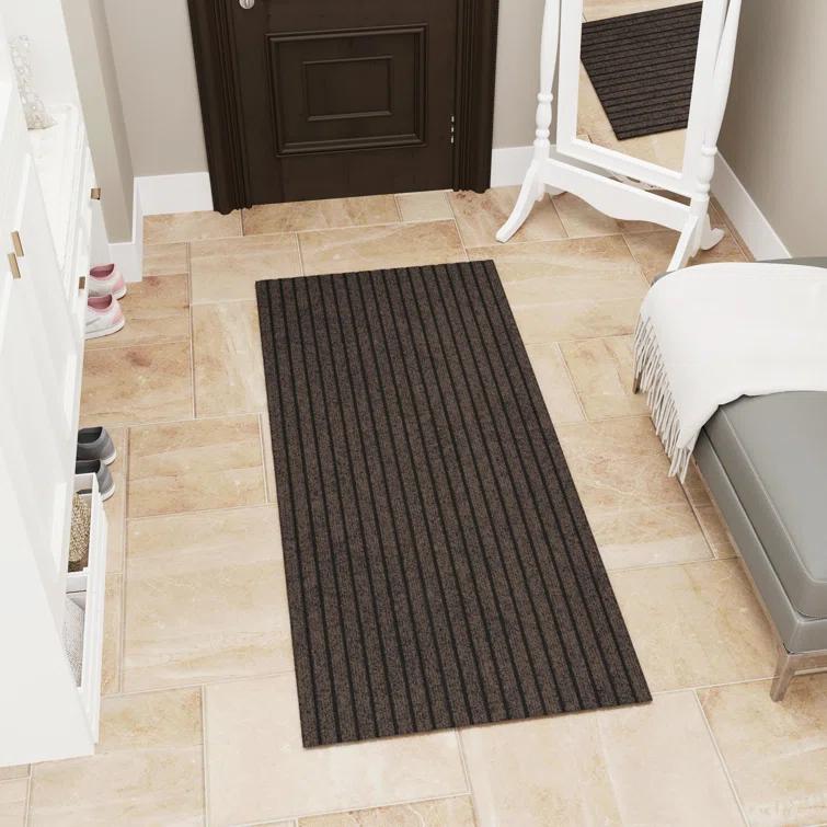 Custom Cut Non-Slip Rubberback Scrape Indoor/Outdoor Extra Long Runner Rugs for Hallway, Kitchen, Living Room, Garage, and Patio