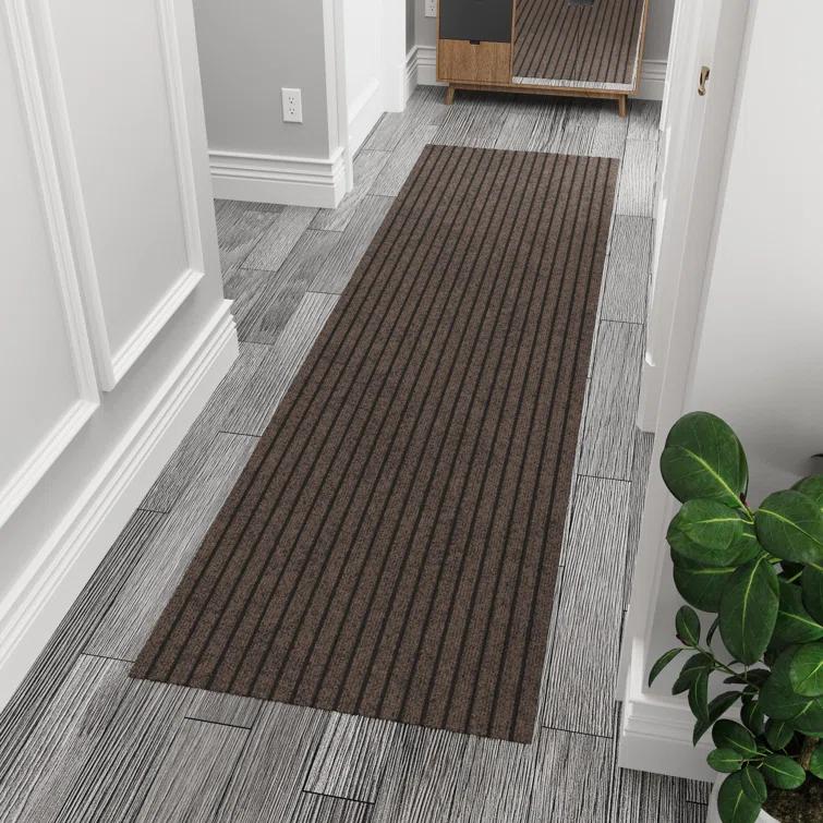 Custom Cut Non-Slip Rubberback Scrape Indoor/Outdoor Extra Long Runner Rugs for Hallway, Kitchen, Living Room, Garage, and Patio