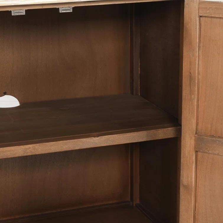 Classic Home Tafari 6-door Reclaimed Pine Wood Buffet Sideboard In Cream