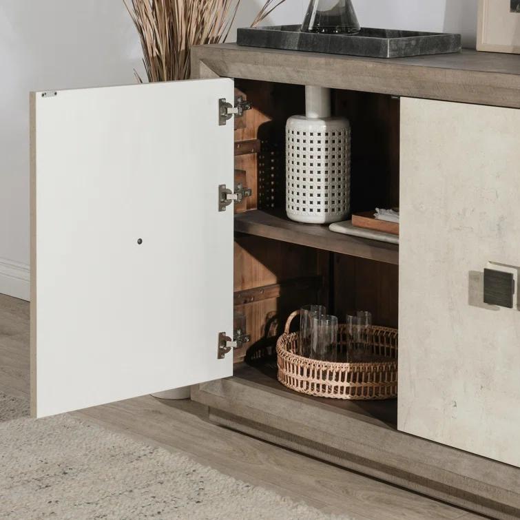 Classic Home Denver 50" Wood Distressed Gray Cabinet