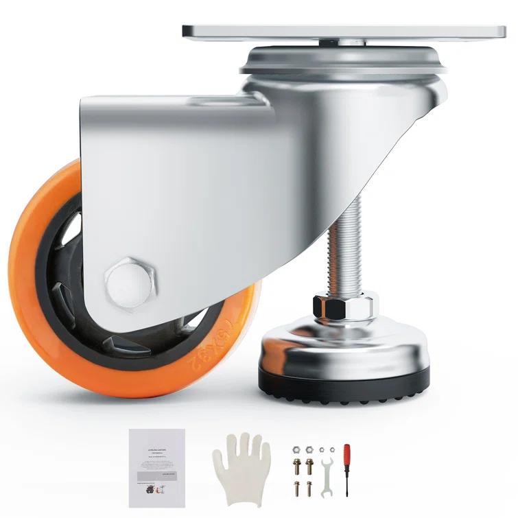 VEVOR VEVOR Leveling Casters, Set of 4, 720 lbs Total Load Capacity, 3 inches Diameter (Set of 4)