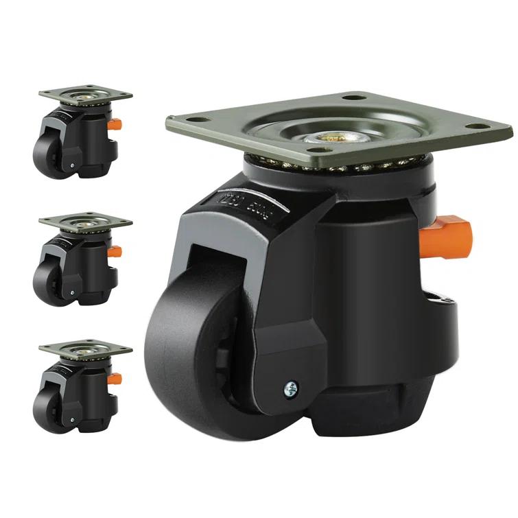 Stellweilan Tessberg Leveling Casters, Set of 4, 2200 lbs Total Load Capacity (Set of 4)