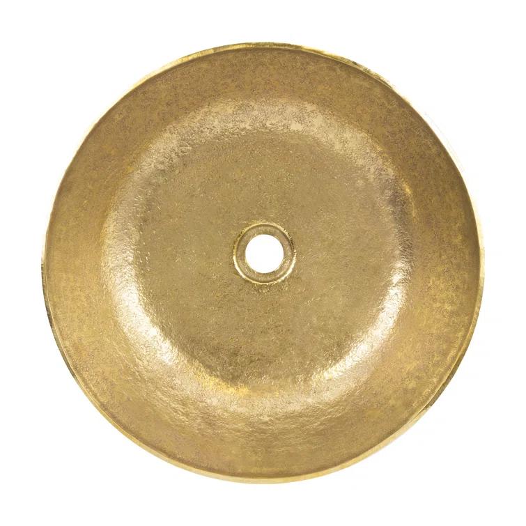 Premier Copper Products Terra Firma 17'' Brass Circular Bathroom Sink
