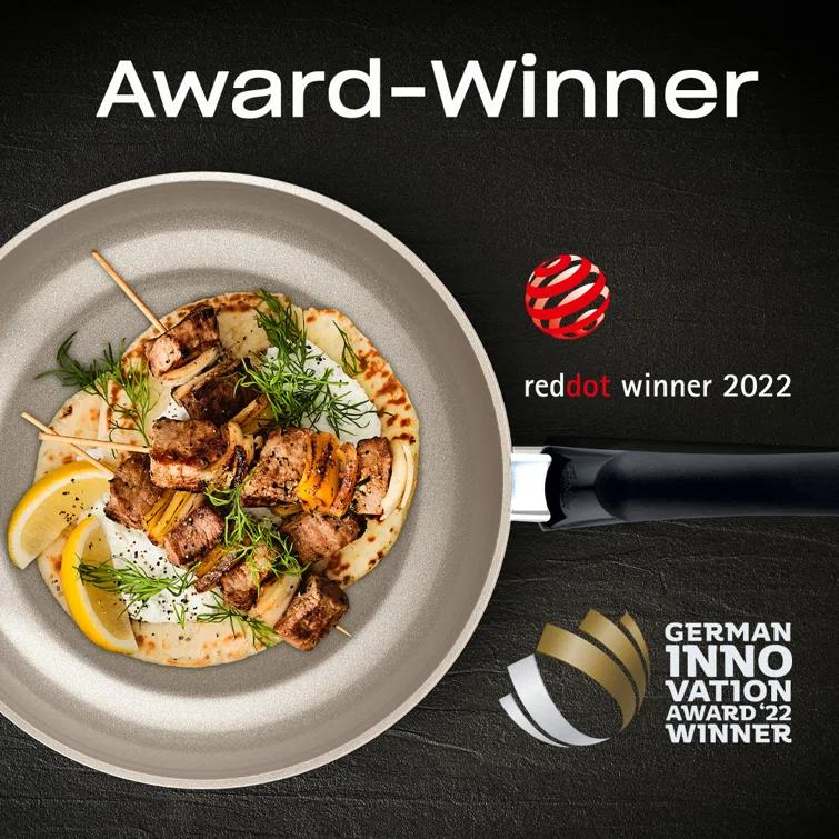 8 Inch Warm Grey Aluminum Ceramic Non-Stick Frying Pan