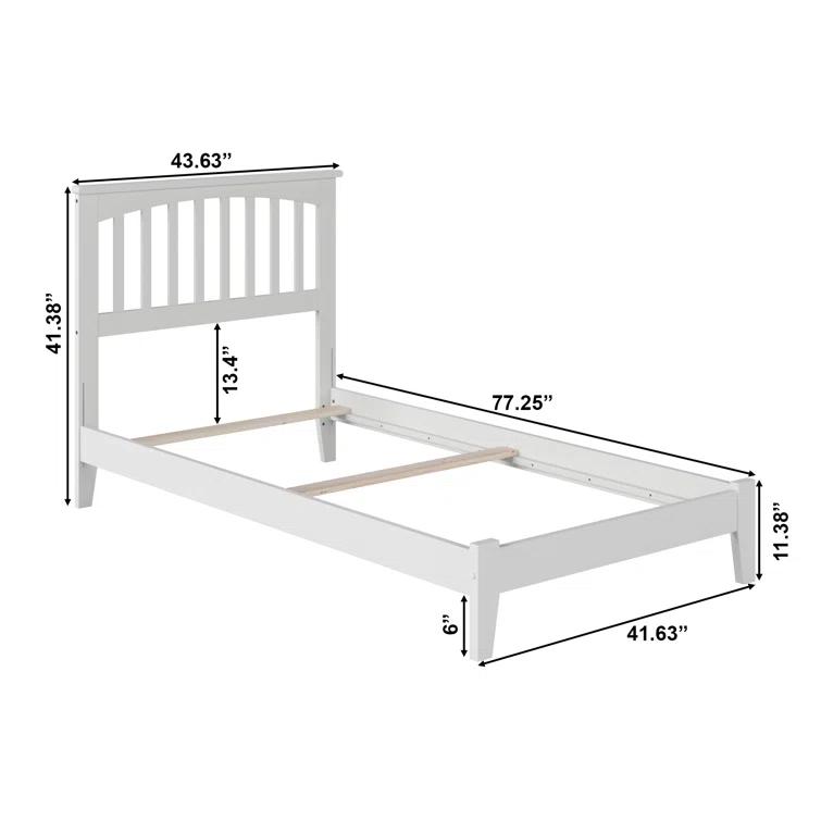 Solid Wood Panel Bed by Winston Porter
