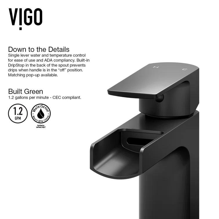Amada Single Handle Vessel Sink Bathroom Faucet