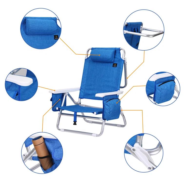 Tanyiah Folding Beach Chair (Set of 2)