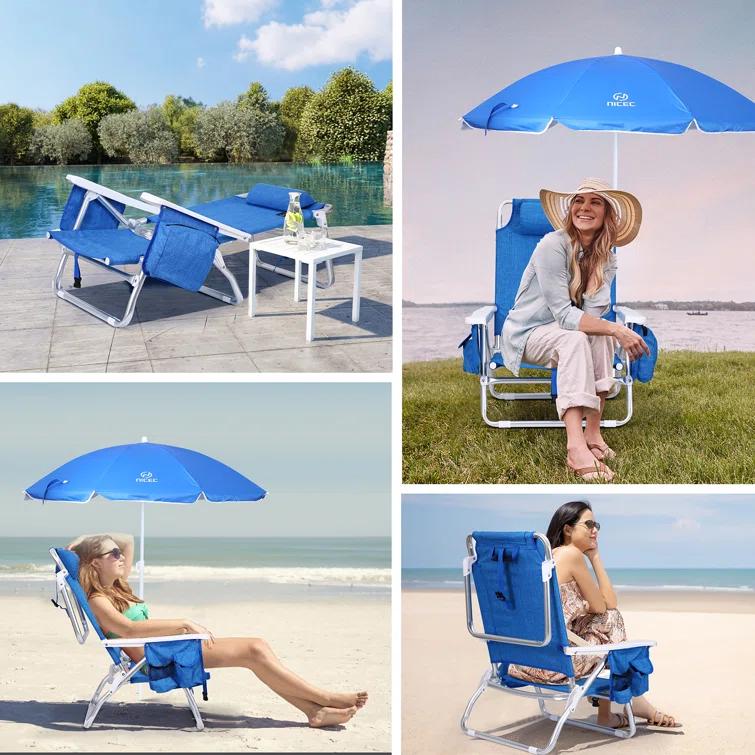 Tanyiah Folding Beach Chair (Set of 2)