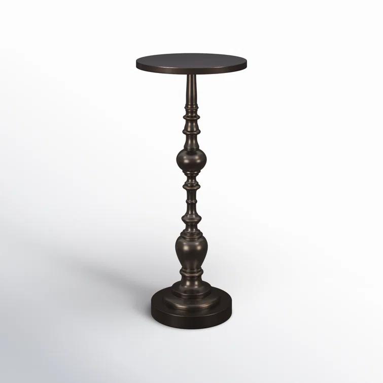 Butler Specialty Darien Round Bronze Aluminum Pedestal End Table