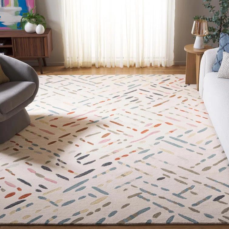 Mistana™ Charters Towers Abstract Handmade Tufted Wool Area Rug