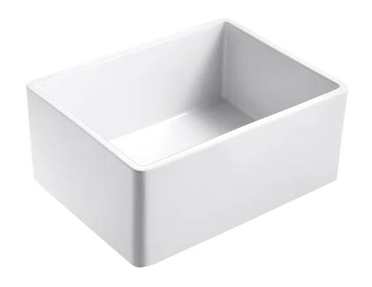 Floretta 24" L x 18" W Farmhouse Kitchen Sink With Grid and Strainer