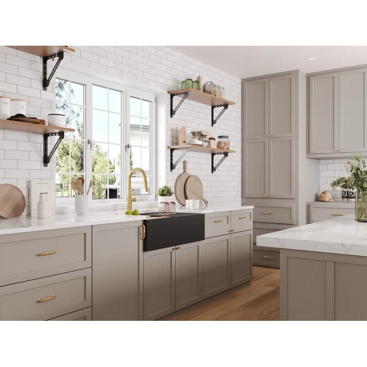 30-inch L Single Bowl Concrete Workstation Farmhouse Kitchen Sink Large Capacity Deep Dual Mount with Accessories