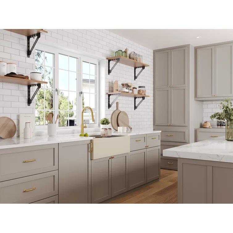 30-inch L Single Bowl Concrete Workstation Farmhouse Kitchen Sink Large Capacity Deep Dual Mount with Accessories