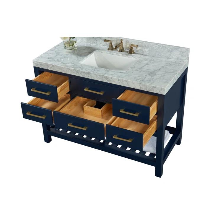 Ancerre Designs Elizabeth 48" Wood Bathroom Vanity Set in Heritage Blue
