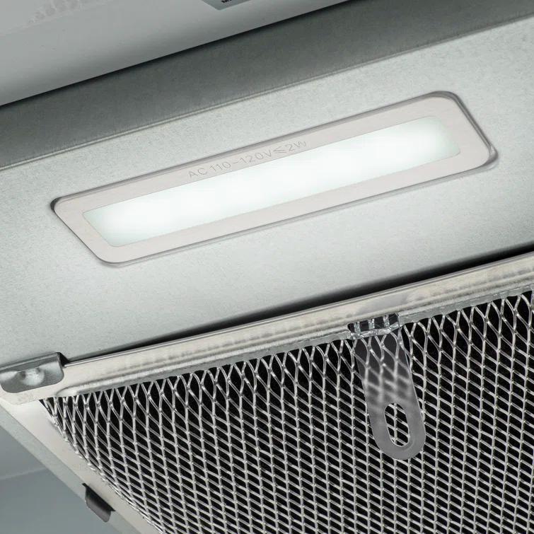 24-in 176 CFM White Under Cabinet Range Hood With Charcoal Filter