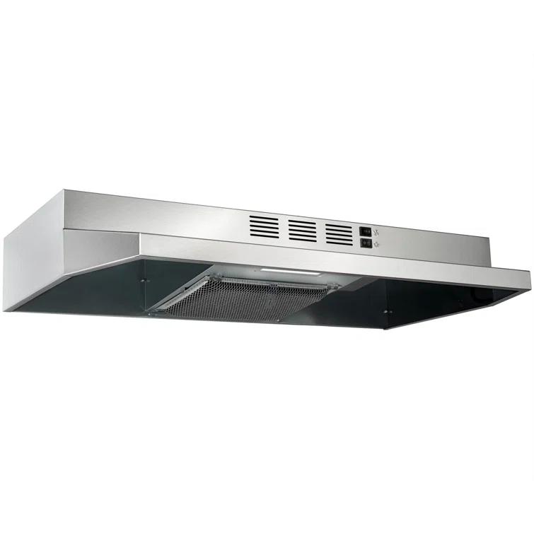 30-in Convertible Under Cabinet Range Hood 176CFM with Charcoal Filter in Stainless Steel