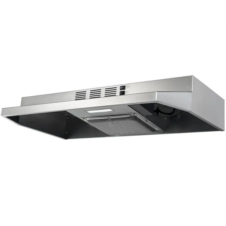 30-in Convertible Under Cabinet Range Hood 176CFM with Charcoal Filter in Stainless Steel