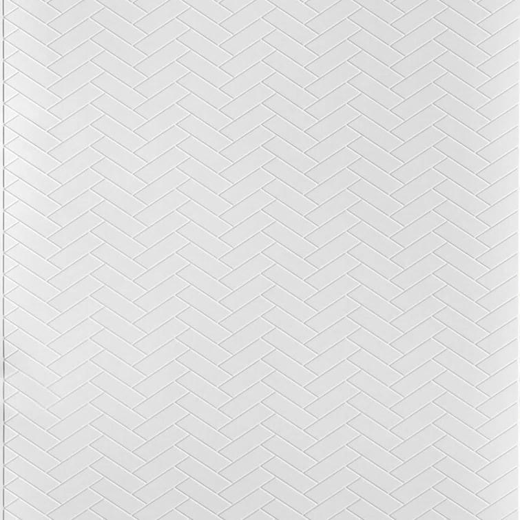 Herringbone MirroFlex 4ft. x 8ft. Glue Up PVC 3D Wall Panels 96 sq.ft.