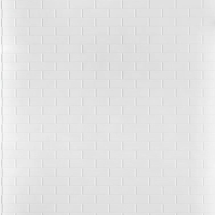 Subway Tile MirroFlex 4ft. x 8ft. Glue Up PVC 3D Wall Panels 96 sq.ft.