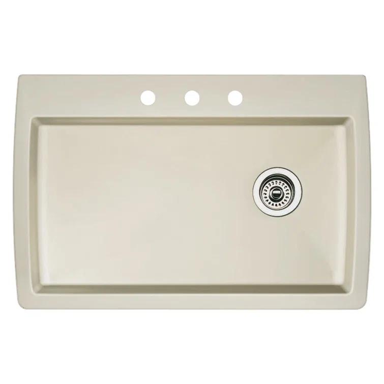 Blanco Diamond SILGRANIT 33.5" Super Single Dual Mount Kitchen Sink 440194