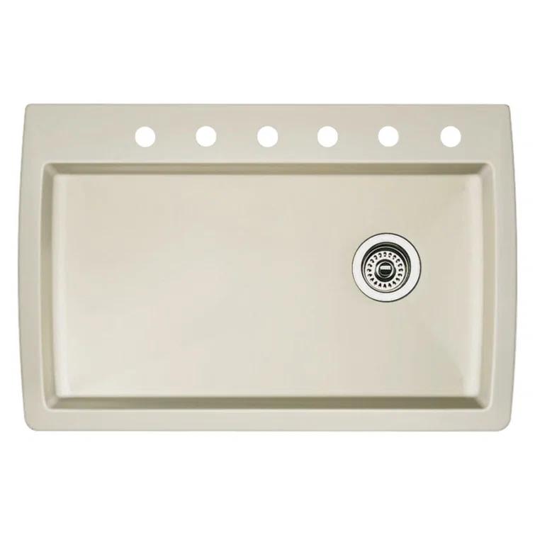 Blanco Diamond SILGRANIT 33.5" Super Single Dual Mount Kitchen Sink 440195