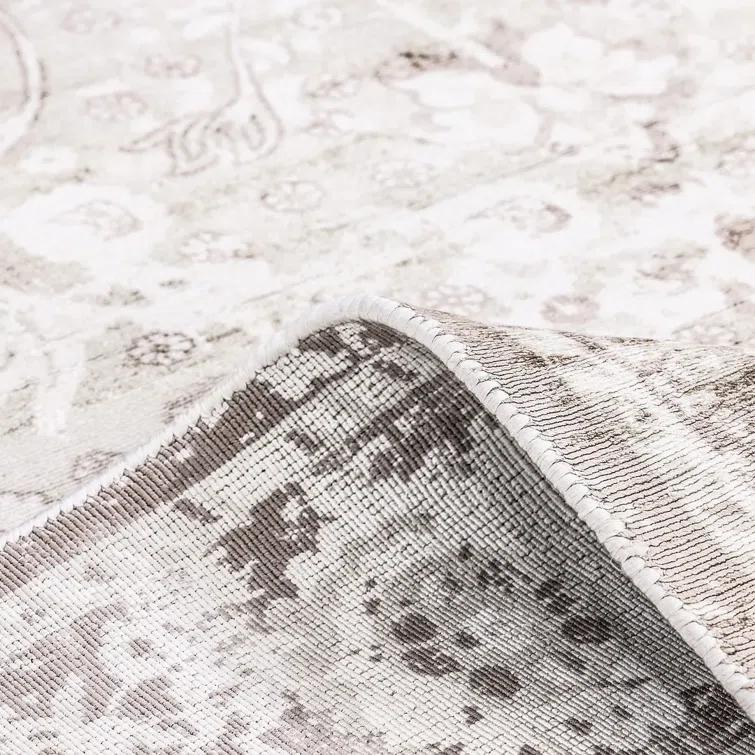 Wellington Hand Knotted Silk Oriental Area Rug in Mist