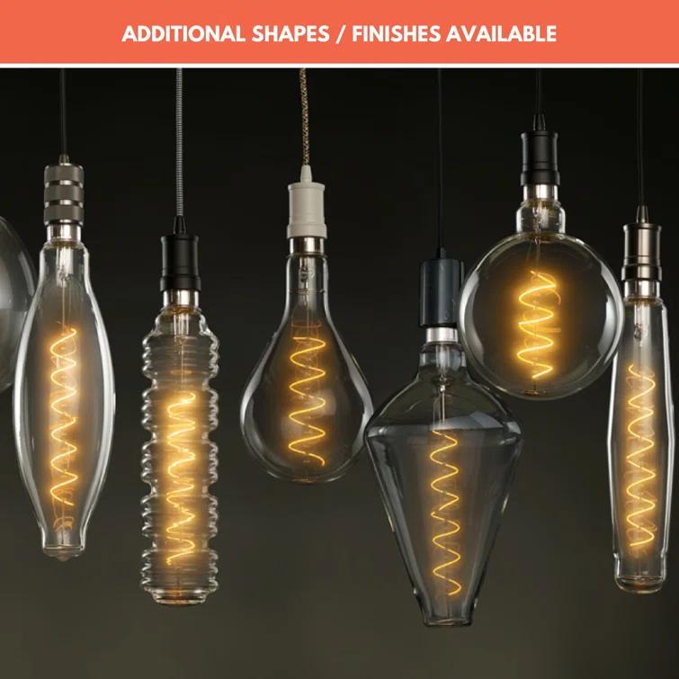 Bulbrite Industries 776300 Oversized PS52 Clear LED Edison Bulb, 60 Watt Equivalent, E26 Dimmable 2200K