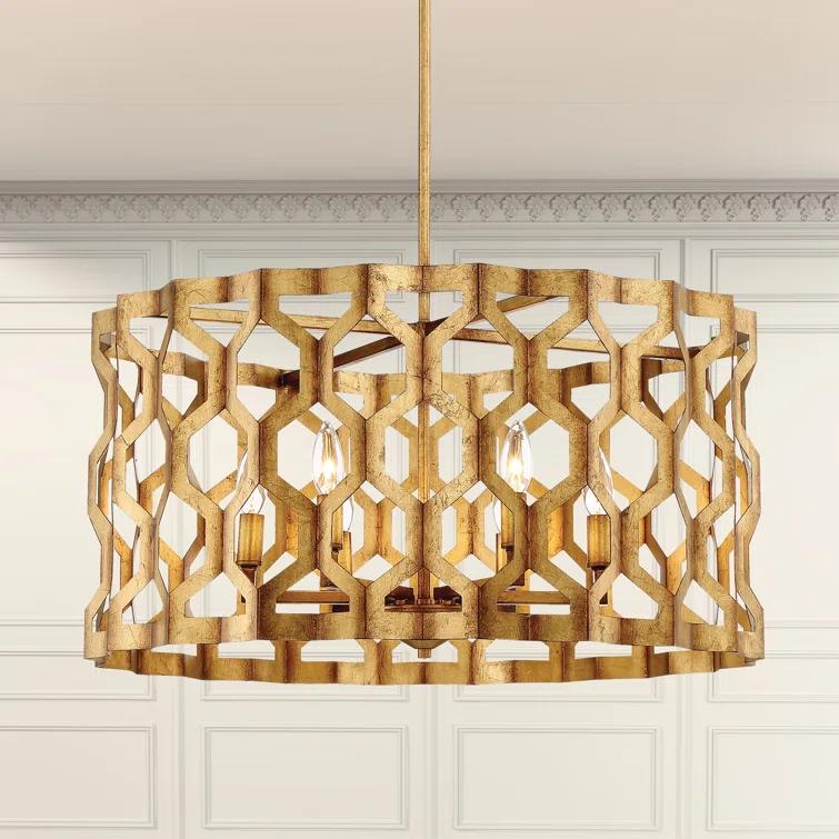 Coronade 6 - Light Dimmable Drum Chandelier