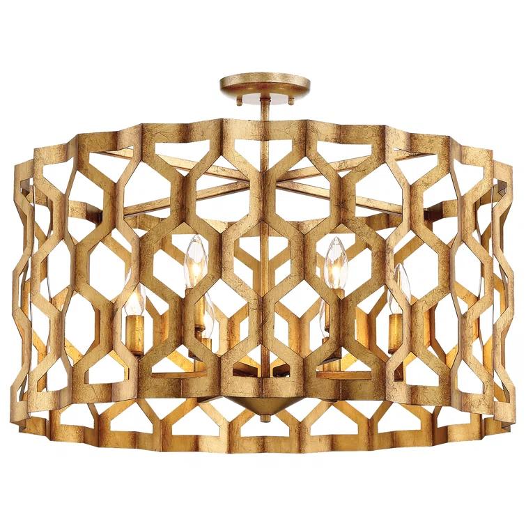 Coronade 6 - Light Dimmable Drum Chandelier