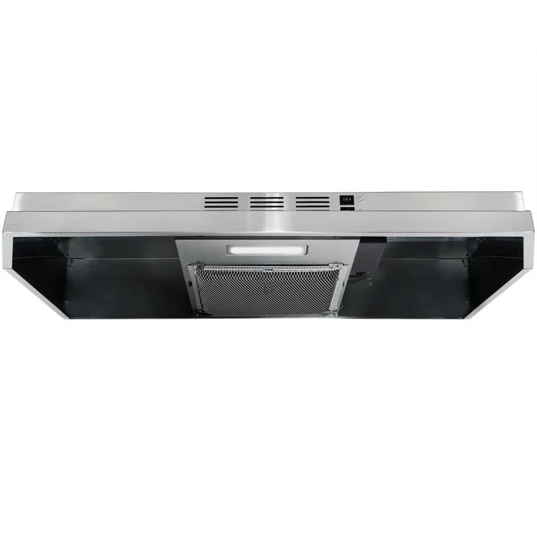 30-in Convertible Under Cabinet Range Hood 176CFM with Charcoal Filter in Stainless Steel