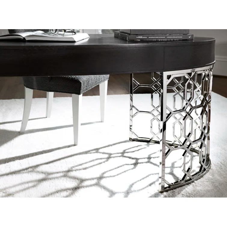 Bernhardt Silhouette Oval Metal Base Writing Desk